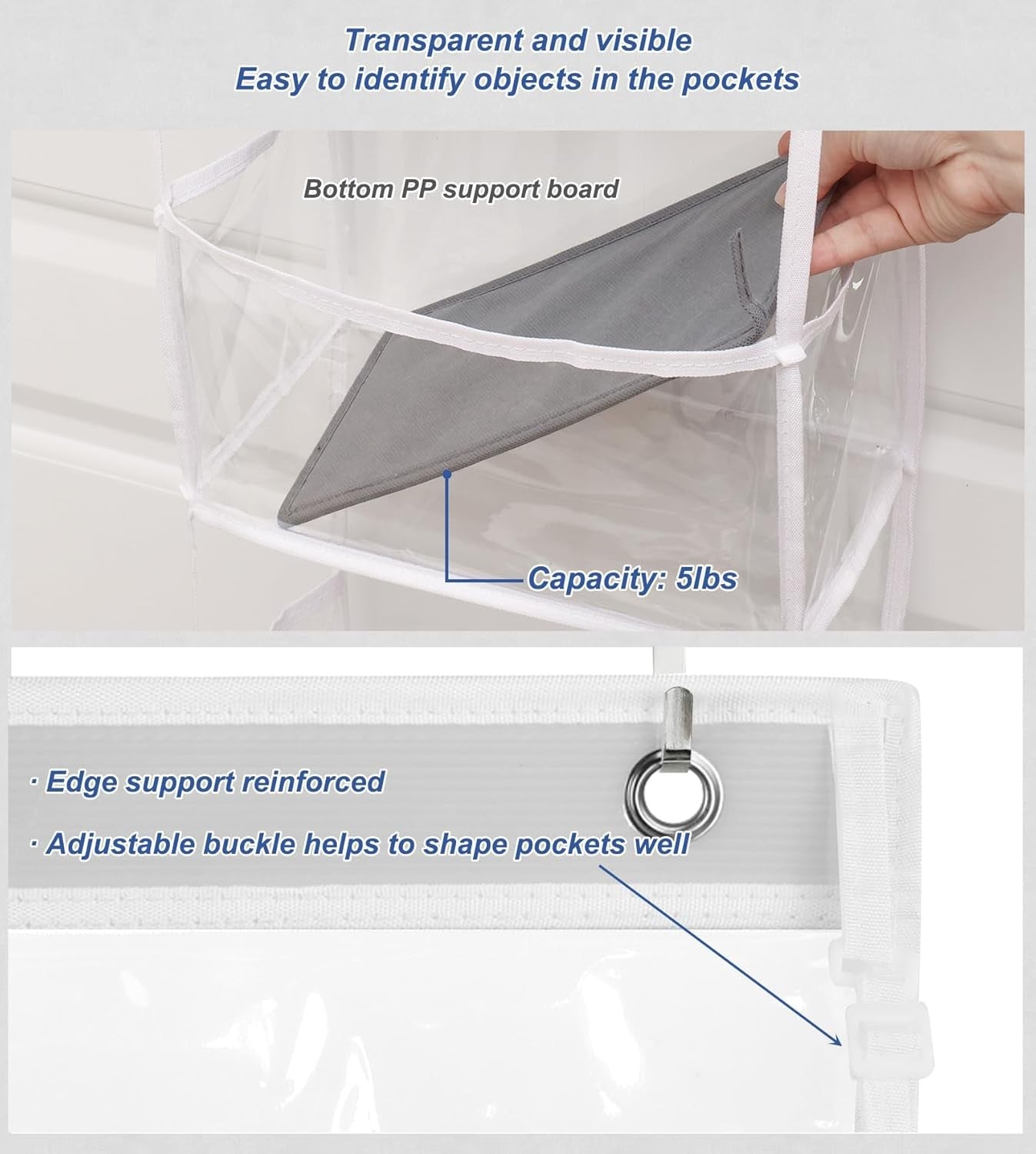 5 Shelf over the Door Hanging Pantry Organizer with Pockets