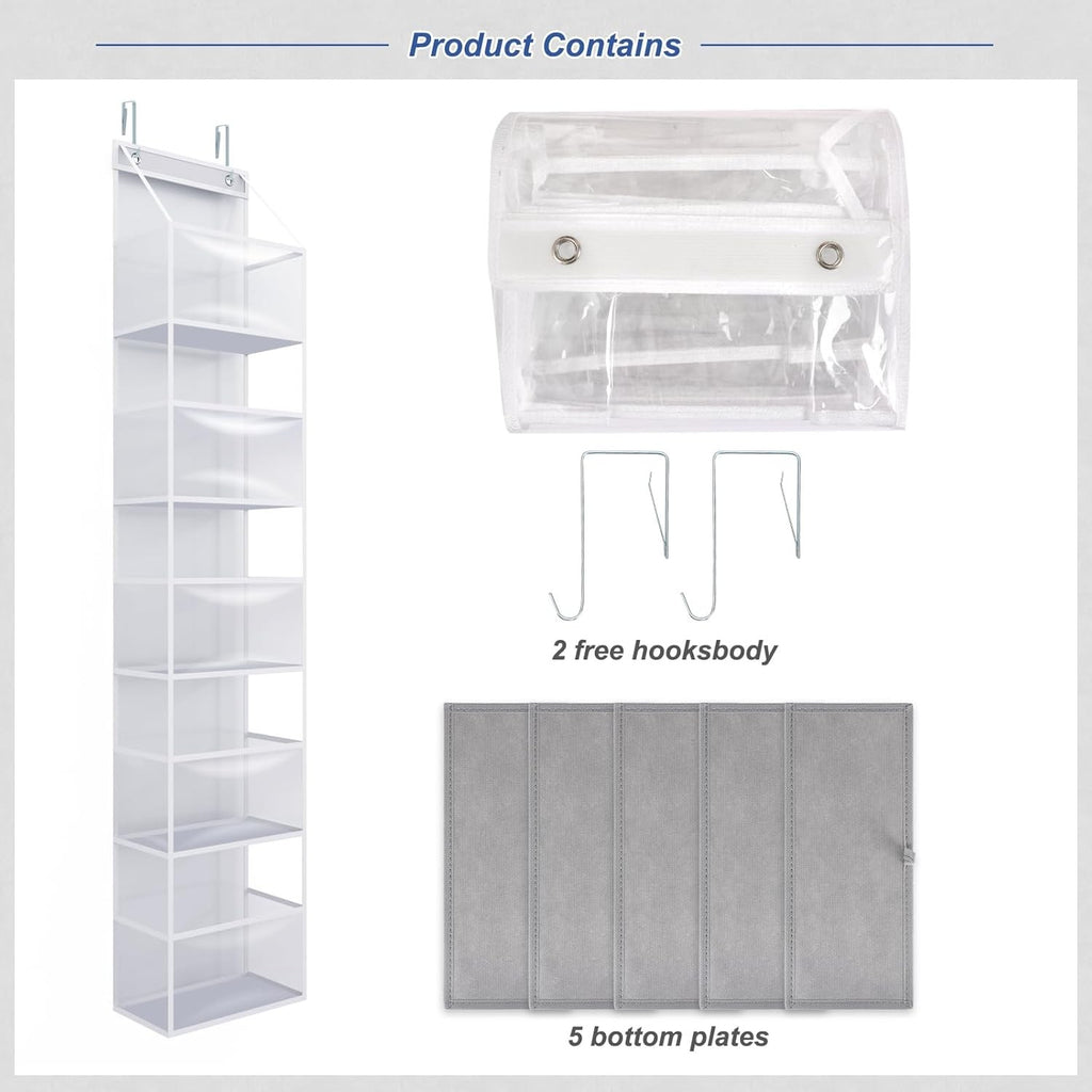 5 Shelf over the Door Hanging Pantry Organizer with Pockets