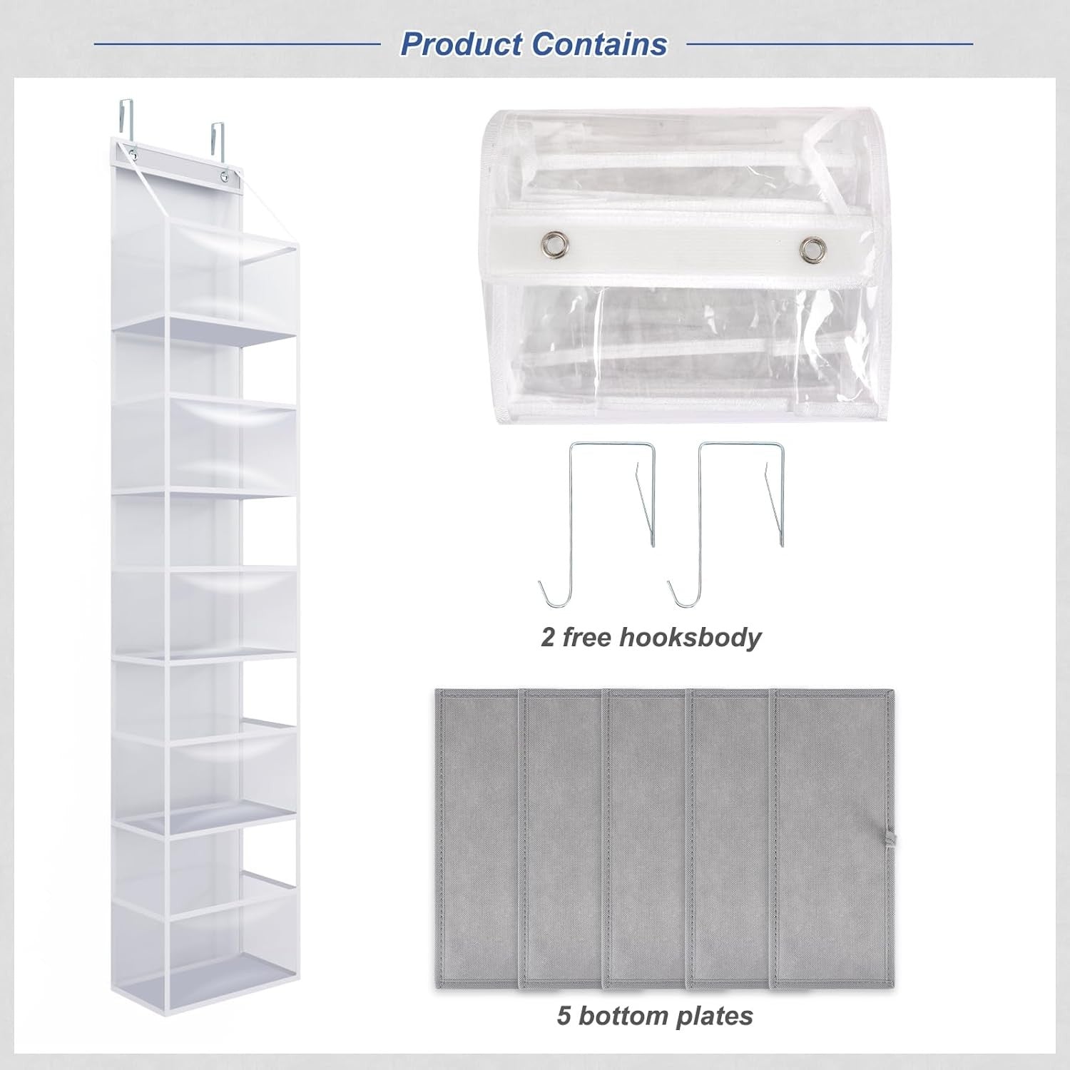 5 Shelf over the Door Hanging Pantry Organizer with Pockets