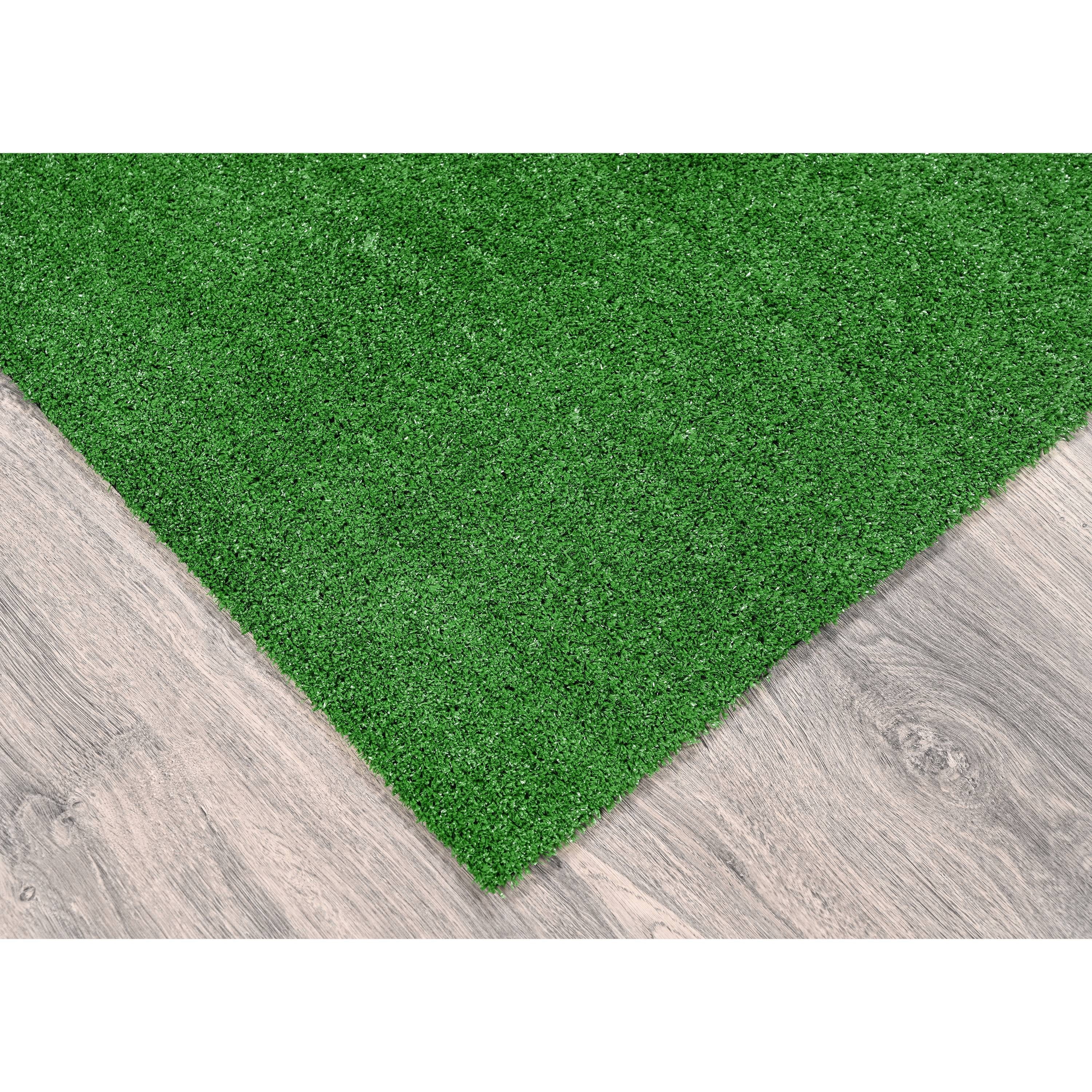Garland Rug Artificial Grass Green Indoor/Outdoor Area Rug, 6' X 9'