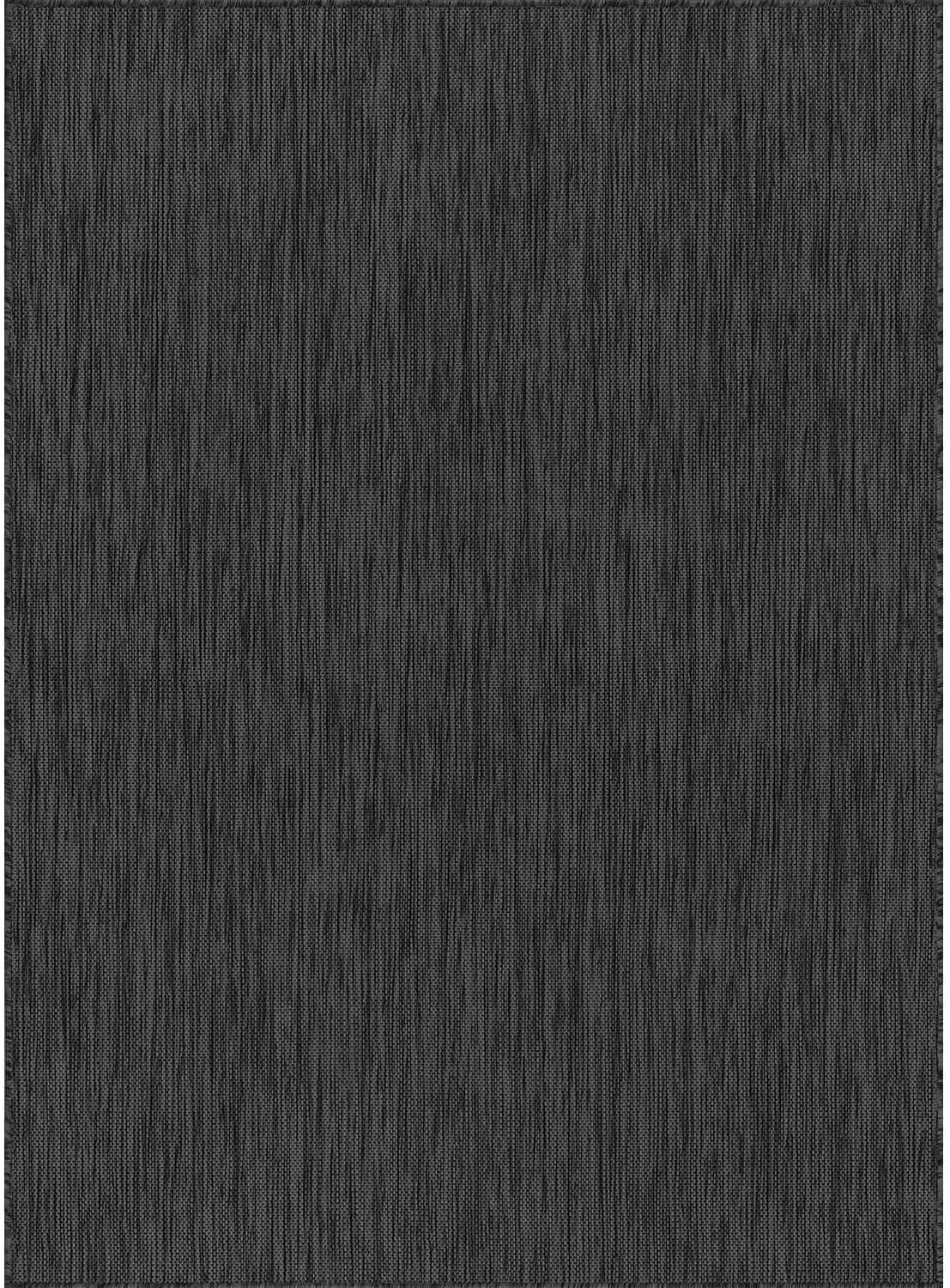 Solid Washable Waterproof Outdoor Indoor Area Rug Dark Gray 6X9