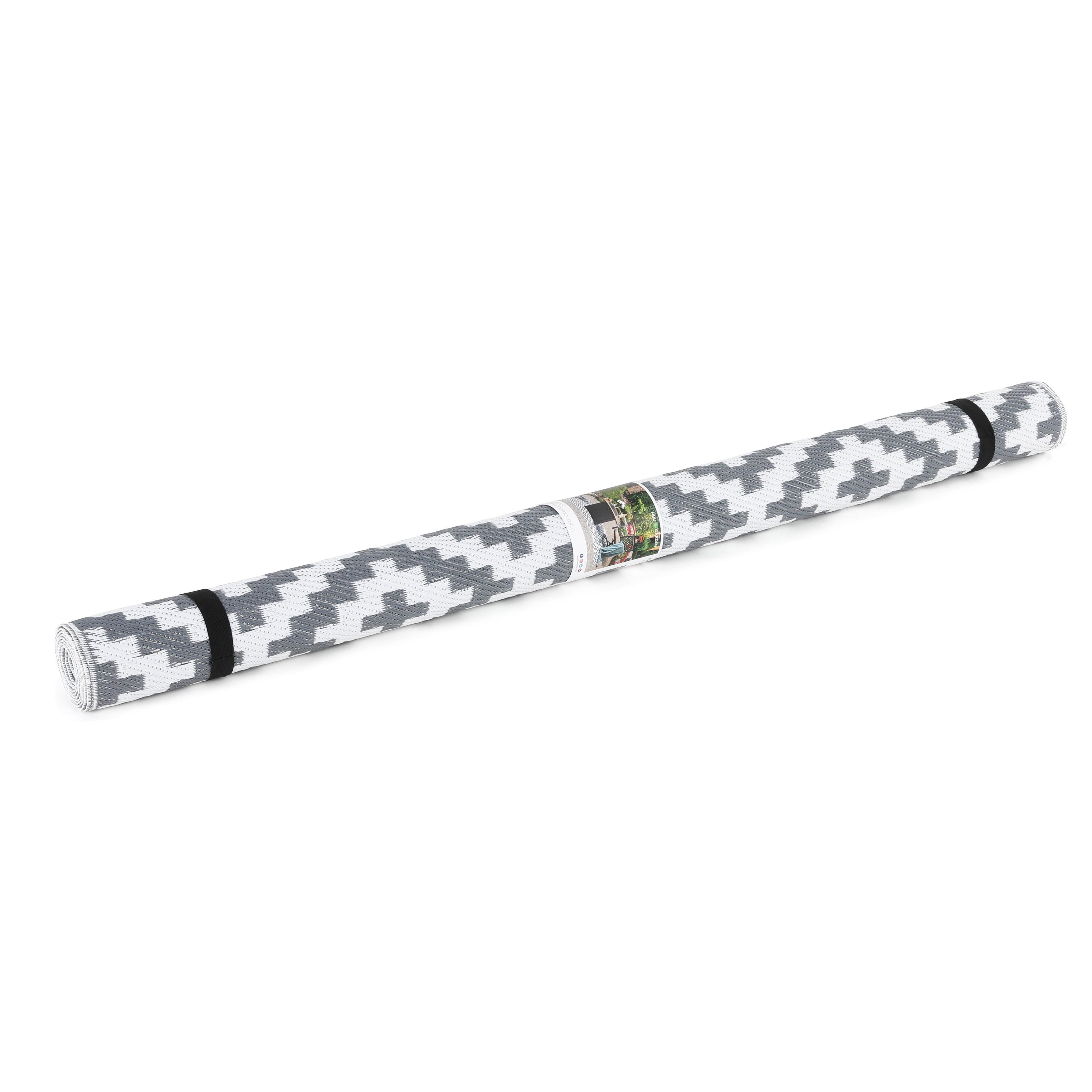 5'X 7' Reversible Mats, Plastic Straw Rug, Modern Area Rug, Large Floor Mat and Rug for Outdoor, RV, Patio, Backyard, Deck, Picnic, Beach, Trailer, Camping