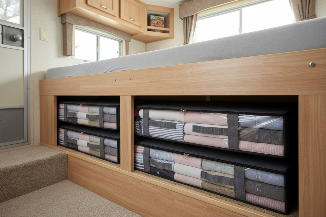 6 Pack under Bed Storage Bags, Clothes Storage with Durable Handles,Large Capacity Storage Bins,Foldable Storage Organizers for Clothes,Bedding and Toys-Grey