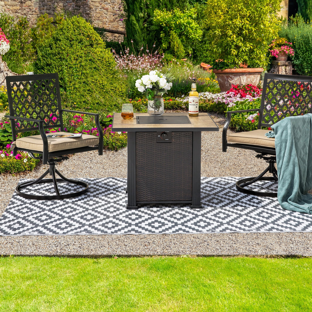 5'X 7' Reversible Mats, Plastic Straw Rug, Modern Area Rug, Large Floor Mat and Rug for Outdoor, RV, Patio, Backyard, Deck, Picnic, Beach, Trailer, Camping